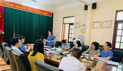 Kiểm sát trực tiếp tại Chi cục Thi hành án dân sự quận Hoàng Mai